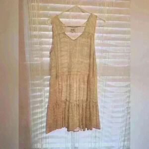 EUC women's sundress,  beige & white, sz L, by True Craft, $12